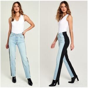 REVICE DENIM Stretch Two Tone Ex-Boyfriend Harlow Wash Celebrity High Rise | 26